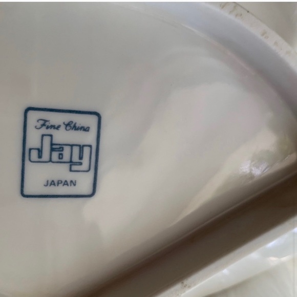 vintage Jay : fine china fan shaped plate - Picture 6 of 10